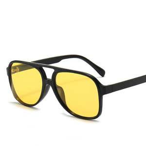 Lunettes de soleil polarisées surdimensionnées pour hommes et femmes, style rétro, verres jaunes, protection UV400, idéales pour la conduite – Nouveauté très prisée - Product Image 3