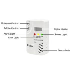 Gaz dedektörü sesli uyarı mutfak Alarm kiti yanıcı doğal LCD ekran gaz kaçak sensörü metan alarmı - Product Image 5