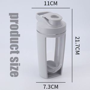 Bouteille shaker en plastique portable 500 ml (17 oz) avec logo personnalisé pour milkshake, protéines, gym, fitness, sport, cadeau - Product Image 2