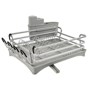 Escurridor de Platos de Aluminio Tamaño L, Secado Rápido, Almacenamiento para Encimera, Multiusos, Sin Necesidad de Instalación - Product Image 5