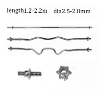 Barre d'haltères chromée de haute qualité pour la musculation, barre d'haltères EZ Curl, barre d'haltères incurvée