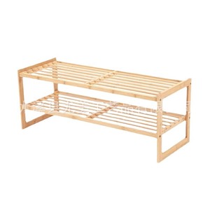 Small, solid wood, multi-layer, simple, dustproof, economical, household bamboo <b>storage</b> <b>rack</b> for doorways and home use. - Product Image 2