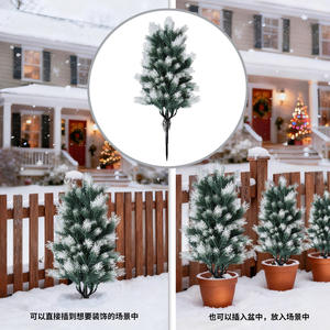 Árboles Topiarios Artificiales de Cedro, Plantas de <span class=keywords><strong>Ciprés</strong></span>, Árbol Perenne Resistente a la Intemperie con Estaca para el Suelo, Arbustos Verdes para Decoración de Exteriores - Product Image 3