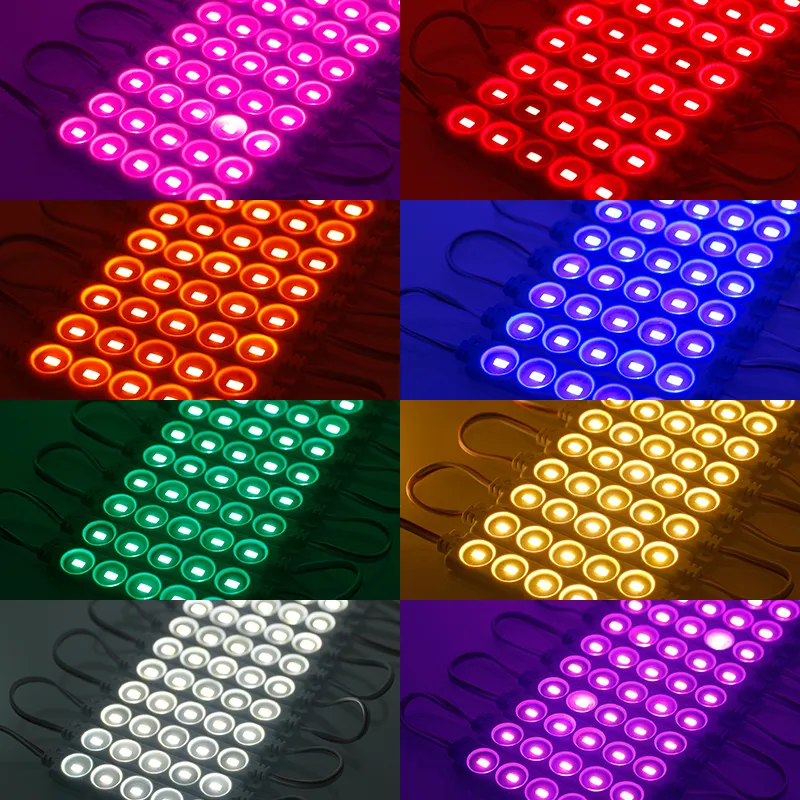1.2W 5 Módulos de LED de Chip DC 12V DC Módulo de LED branco/vermelho/verde/azul/amarelo/rosa/roxo para publicidade de sinais de publicidade lightbox