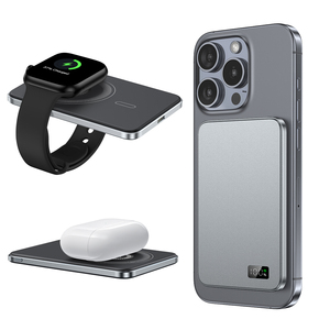 Banco <span class=keywords><strong>de</strong></span> Energía Magnético Inalámbrico 3 en <span class=keywords><strong>1</strong></span> Ultra Delgado <span class=keywords><strong>de</strong></span> 5000mAh 10000mAh - Product Image 1