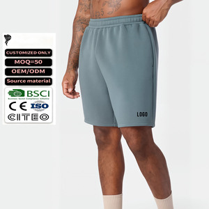 2026 New Custom Blank Men Air-<b>layer</b> Knit Shorts - Soft Comfortable Sweat Shorts with Back Pocket for Wholesale OEM - Product Image 1