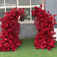 Arche de fleurs artificielles MoKtong, fraîche et élégante, rose, verte et blanche, parfaite pour la décoration de la maison et les mariages luxueux