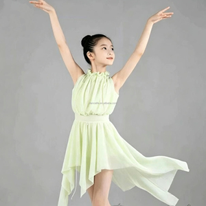 Robe de danse Giselle jaune clair pour filles, sans manches, pour spectacle sur scène, costume de danseuse ballerine - Product Image 2
