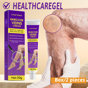 Crème Zourunan pour Varices – Pommade Confort pour l'Apparence des <span class=keywords><strong>Jambes</strong></span> 20g Tube Violet – Soin Externe Herbal Quotidien pour le Soutien des <span class=keywords><strong>Jambes</strong></span> – Vente en Gros - Product Image 1