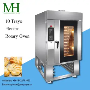10 Trays Rotary Oven for Bakery Hot Air Circulation Commercial Electric Pizza Baking Oven Bread Toaster Ovens