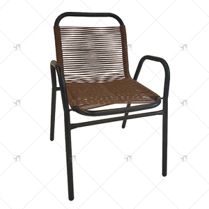 Jardín al aire libre Marco <span class=keywords><strong>de</strong></span> acero Moda Barato Ocio Muebles al aire libre Respaldo alto Patio Ratán Mimbre Comedor Silla <span class=keywords><strong>de</strong></span> jardín - Product Image 5
