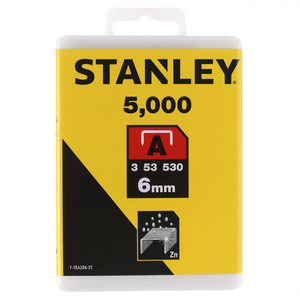 Grapas Stanley Tipo A de 6 mm, 5000 Unidades, Recubiertas de Zinc, para Uso en Oficina - Product Image 2