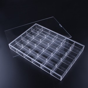Scatola Espositiva per Modellini di Auto in Cristallo Acrilico Trasparente Vetro Organico a 30 Scomparti e Portagioie - Product Image 3