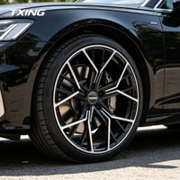 Vente directe usine : Nouvelles jantes de voiture 3 pièces en alliage d'aluminium forgé sur mesure, finition chromée, design concave