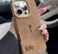 Coque de téléphone en TPU à motif croisé simple pour 16PROMAX, compatible avec 15/14/13, protection 360°, peinte par pulvérisation