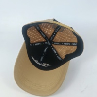 Casquette de baseball sportive Wecondo personnalisée 100 % nylon sergé 5 panneaux, imperméable, avec trous découpés au laser, broderie plate lettres/nœuds, unisexe