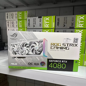 Carte graphique d'occasion GeForce Strix RTX 4080 16 Go GDDR6X édition OC blanche avec cœurs Tensor de 4e génération STRIX RTX 4080 16 Go - Product Image 1