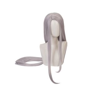 <span class=keywords><strong>Peluca</strong></span> de Pelo Lacio <span class=keywords><strong>Gris</strong></span> Plateado de 100 cm al por Mayor, <span class=keywords><strong>Peluca</strong></span> de My Hero Academia Mirko, <span class=keywords><strong>Peluca</strong></span> Sintética para <span class=keywords><strong>Disfraces</strong></span> de Anime, CS-384J - Product Image 2