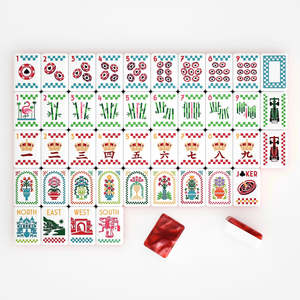 Set di Mahjong Americano di Lusso in Acrilico, 160 Carte, Portatile, con Motivi Classici, Design a Tema Spade, Corona Reale, Riviera e Mare - Product Image 4