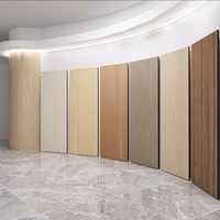 Panneaux muraux en bois de bambou imperméables de 5/8 mm, revêtements muraux intérieurs flexibles, feuilles de cristal de carbone en PVC