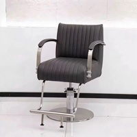Chaise de coiffure pour salon, réglable en hauteur, pivotante, avec repose-pieds, équipement moderne pour salon de beauté