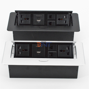 Meuble de bureau encastré Cat6, sortie de bureau pop-up, boîte de <span class=keywords><strong>prise</strong></span> de connexion de bureau avec chargeur USB type C pour table de conférence - Product Image 3