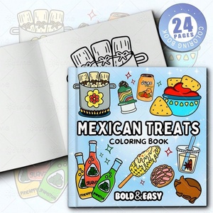 Libro <span class=keywords><strong>da</strong></span> <span class=keywords><strong>colorare</strong></span> in polpa <span class=keywords><strong>di</strong></span> cotone a tema cucina messicana: Illustrazioni divertenti <span class=keywords><strong>di</strong></span> <span class=keywords><strong>cibo</strong></span> per bambini, pagine creative per disegnare e attività <span class=keywords><strong>di</strong></span> pittura - Product Image 1