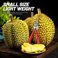 Durian Opener Peel Breaking Fruit Opening Tool Handmatige roestvrijstalen messen Metalen clip voor huishoudelijke keukengerei