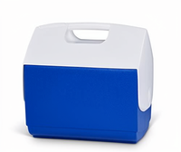 Glacière isotherme en plastique 10L, couleur bleu océan, logo personnalisé pris en charge, glacière portable pour camping, pique-nique, promotion en extérieur