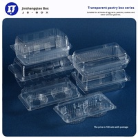 Boîte transparente pour tartelettes aux œufs (lot de 2 ou 4), pour gaufrettes aux pêches, rouleaux aux œufs, gâteaux aux dattes, pâtisseries chinoises, pain, et plats à emporter