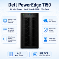 Server Mini Tower Dell T150 4U Single Socket 4 DIMM DDR4 PCIe 4.0 SAS SATA untuk Kantor, Ramah untuk Pengiriman Email, File, dan Pencetakan