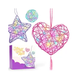 Regali di compleanno di natale Heart Star Round Lantern Toys 3D String Art Crafts Kit per bambini