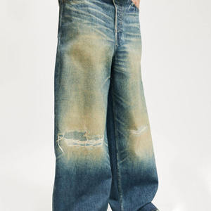 Pantalones Vaqueros Retro Americanos para <span class=keywords><strong>Hombre</strong></span>, Estilo Cowboy, Rotos, Holgados, <span class=keywords><strong>de</strong></span> Cintura Media, Casuales, Rectos, <span class=keywords><strong>de</strong></span> Pierna Ancha - Product Image 3