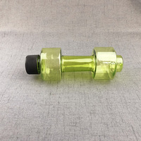 Bouteille de sport en gros en forme d'haltère, portable, réglable, pour boire directement, 550 ml, écologique, design original pour le camping