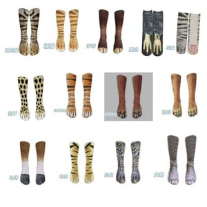 Calcetines Lindos con Diseño de Huellas de Animales en 3D para Mujer, Medias Transpirables de Jacquard para Otoño e Invierno, Calcetines con Diseño de Perro y Gato - Product Image 3