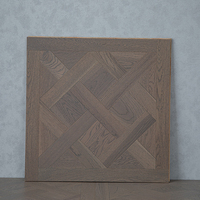 Parquet en bois massif multicouche brossé moderne sur mesure Sunhouse Unique Design 15 mm, 600*600 mm E0