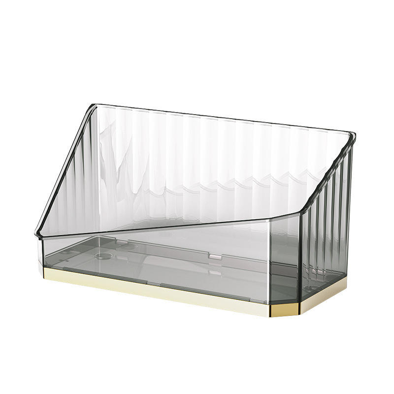 Meuble de rangement pour miroir - Organisateur de maquillage [blanc transparent]