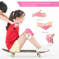 Ensemble de protection complet pour enfants pour le roller, le skateboard, la trottinette et le vélo, avec protections respirantes en PE pour les genoux, les coudes et les poignets