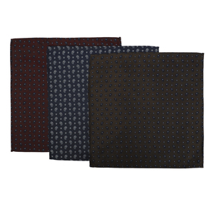 Pochette de costume en soie jacquard haute densité pour homme, motif micro-paisley, accessoires de costume élégants, vente en gros - Product Image 1