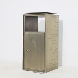 Modern <b>Stainless</b> <b>Steel</b> Waste <b>Bin</b> Open Top Garbage Trash Can for Commercial Buildings Hotels Lobbies Corridors - Product Image 3