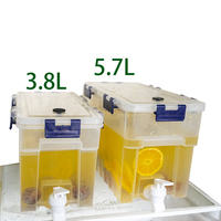 Pichet en plastique Transparent en PP de qualité alimentaire, pichet à lait, jus de Fruit, citron, eau froide, bouilloire avec robinet