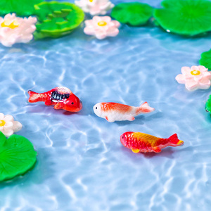 Miniatures de poissons en résine, figurines de poissons Koi miniatures pour paysage de mousse, terrarium, jardin féerique, décoration, accessoires - Product Image 4