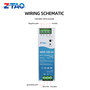 Đầu ra duy nhất NDR EDR loạt công nghiệp Din Rail chuyển mạch cung cấp điện CE/FCC cho 100-240VAC đầu vào 75W 120W 150W 240W - Product Image 4