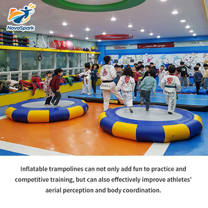 Trampolín Inflable Portátil de PVC Impermeable Novaspark, Tapete de Salto Resistente para Exteriores y Jardín, Tabla de Salto Acuática para Niños - Product Image 5