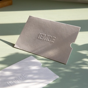 Biểu Tượng Tùy Chỉnh Sang Trọng Matt Trắng Kết Cấu Giấy Dập Nổi Cảm Ơn Bạn Thẻ Với Giấy Phong Bì - Product Image 3