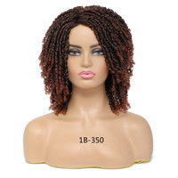 Perruque en fibre synthétique résistante à la chaleur, tresses africaines Spring Twist, Goddess Locs, Gypsy Locs, avec bonnet en maille élastique, densité 150%-180%