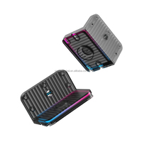 Support mural vertical en métal ABS AL-P5203 avec éclairage RGB pour console de jeu PS5/Slim/Pro, base de rangement et autres accessoires de jeu