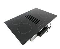 Table de cuisson à induction intelligente à 2 zones flexibles de 77cm avec extracteur électrique en céramique vitro à 4 brûleurs pour usage domestique