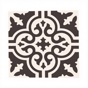 Sunnda - Style italien - Blanc et noir - Moderne - Rustique - Motif floral - Porcelaine - ACCENTS d'intérieur - Antibactérien - Antidérapant - Pour les murs de la villa - Product Image 1