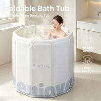 Baignoire pliable pour adultes et enfants, baignoire de trempage intégrale épaissie et fermée, baignoire vapeur légère pour la maison